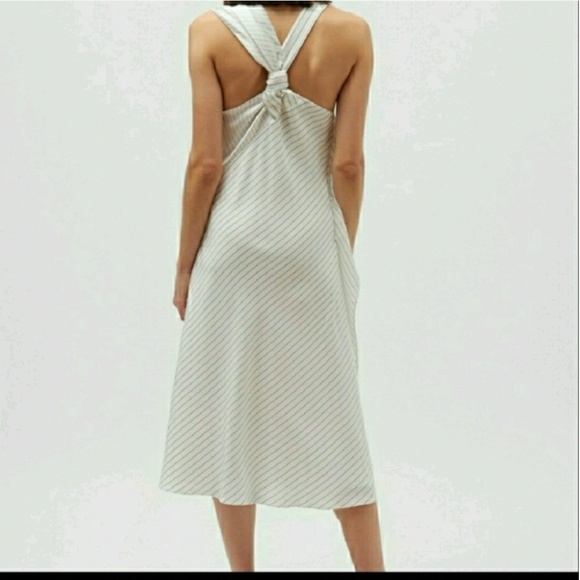 Victoria Beckham Dresses & Skirts - Victoria Beckham silk pinstripe midi dress